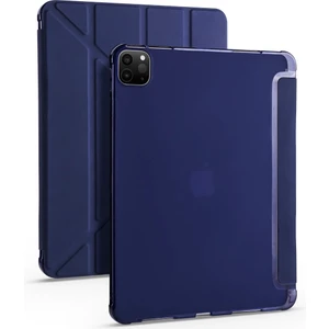 Ipad Pro 4. Nesil 3. Nesil 11 Inç M2 2022 - 2021 Uyumlu Kılıf Standlı Akıllı Kapaklı Kalemlik Bölmeli Silikon Kılıf