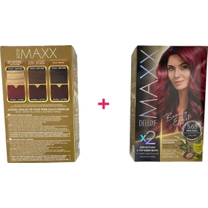 Maxx Deluxe Saç Boyası Set No:5,65 Nar Kızılı