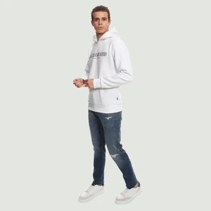 Jack & Jones Jprblajason Branding Sweat Hood Erkek Beyaz Sweatshirt 12249401-White