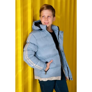 Pina Kids Erkek Çocuk Şerit Deyatlı Çikarılabilir Kapüşonlu Şişme Mont