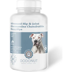 HappyHips Kedi ve Köpekler Için Kas Sağlığı Destekleyici Glukozamin Kondritin Besin Takviyesi, 60 Adet Tablet