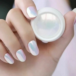 Inci Tozu Protez Tırnak Nail Art Beyaz Ayna Inci Toz