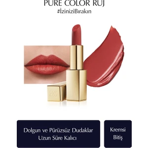 Estee Lauder Kremsi Ruj - Pure Color Creme Lipstick Kremsi, Saten Bitiş -  3.5gr - Renk: 360 Fierce