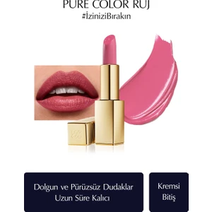 Estee Lauder Kremsi Ruj - Pure Color Creme Lipstick Kremsi, Saten Bitiş -  3.5gr - Renk: 220 Powerful