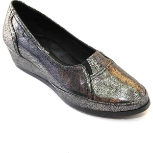 1804303Y Kadın Atom Siyah Deri Bayan Ayakkabı