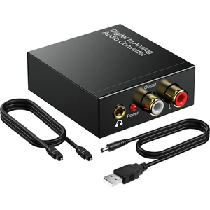 3,5 mm Jack Koaksiyel Optik Fiber Dijitalden Analog Ses Dönüştürücüye (Yurt Dışından)