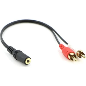 2-Rca Erkek - Dişi 3,5 mm Jack Aux Stereo Ses Kablosu (Yurt Dışından)