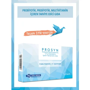 Probiyotik,prebiyotik ve Multivitamin Içeren Takviye Edici Gıda 20 Kapsül