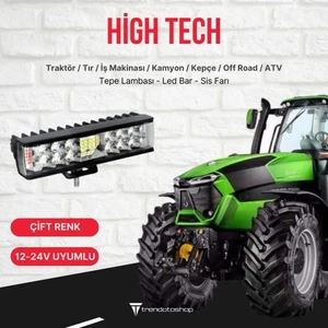 High-Tech Premium Kırmızı Mavi Beyaz Flaşlı Traktör LED Lamba, Sis Farı ve Çalışma Lambası 1 Adet