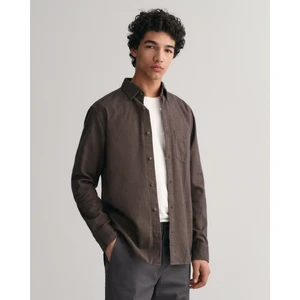 Erkek Kahverengi Regular Fit Düğmeli Yaka Gömlek 3230199.349