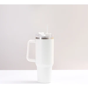 304 Paslanmaz Çelik Buz Bardağı Açık Büyük Kapasiteli Termos Bardak Soğuk Tutmak Için Saman Saplı 40OZ Araba Bardağı (Yurt Dışından)