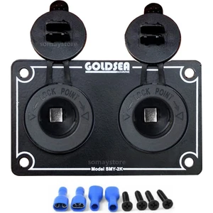 Marine Tekne Şarj + Şarj Soketi Alüminyum Çerçeveli 12-24v