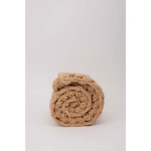 Peluş Bebek Battaniye 100x100cm Kahverengi Unisex Alize Puffy Yumuşak Terletmeyen Örgüsü OEKO TEX Sertifika