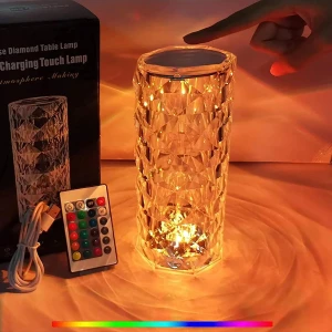 Touch Lamp Kristal Işıklı Dokunmadan Kontrol Kumandalı Kristal Lamba