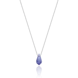Kadın Gümüş Zincirli Kolye Ametist Taşlı Gümüş Kolye 925 Ayar UC-323