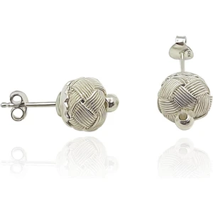 Kazaziye Küpe Gümüş El İşi Vidalı Kadın Küpesi Modeli KUPE-160