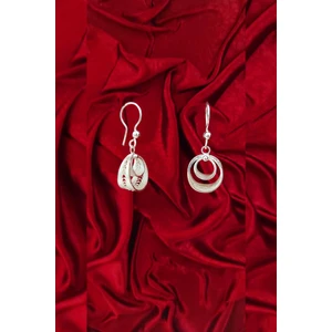 Gümüş Telkari Küpe El İşi Taşsız Kadın Küpesi Modeli 925 Ayar KUPE-196