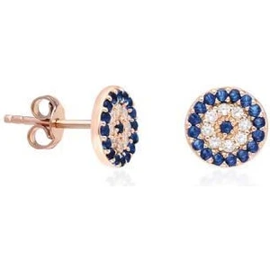 Çocuk Gümüş Küpe Nazar Boncuklu Gümüş Bayan Küpesi KUPE-302