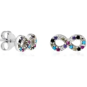 Sonsuzluk Modeli Gümüş Çocuk Küpesi Vidalı Bayan Küpe 925 Ayar KUPE-310