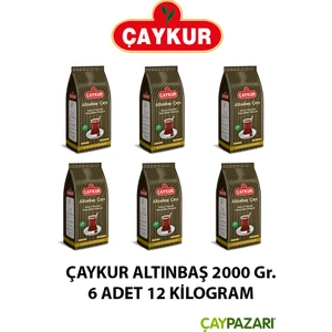 Altınbaş Siyah Çay 2000 gr x 6 Adet 12 Kilogram Kaliteli Doğal Yaprak Çay