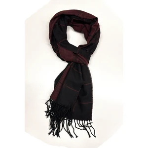Siyah - Bordo Ekose Desen Erkek Kaşkol K523