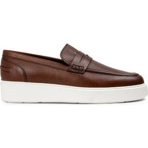 Deri Taba Rengi Erkek Loafer Ayakkabı - 01964Mtbae02
