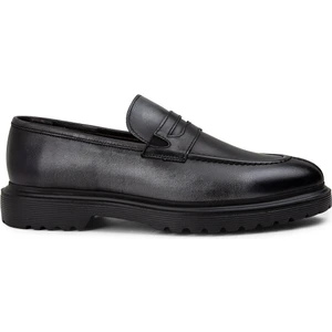 Deri Vintage Gri Erkek Loafer Ayakkabı - 01878Mgrıe01