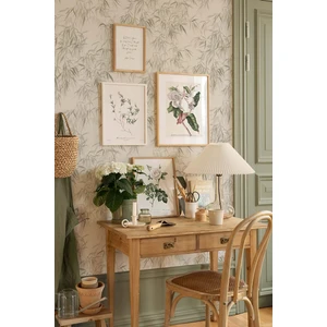 4 Parça Ahşap Çerçeve Görünümlü Mdf Tablo Seti