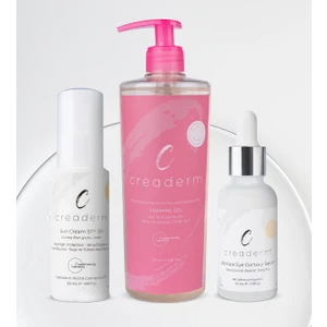 Kuru ve Hassas Ciltler İçin Temizleme Jeli & Spf+50 Güneş Kremi & Göz Çevresi Bakım Serum Seti