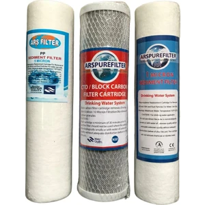 Su Arıtma Cihazı Kartuş Filtre Takımı 3 Lü Set,5 Mic+Sed+Cto+1 Mic Sed