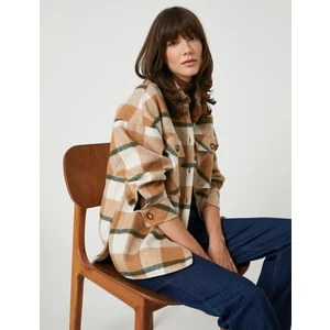 Şahika Ercümen x Koton - Cepli Düğmeli Oduncu Gömlek Ceket