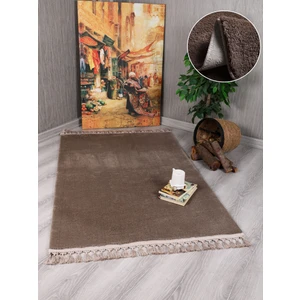 My Evilla Modern Dekoratif Örgü Saçaklı Puffy Peluş Halı Yolluk