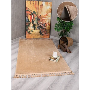 My Evilla Modern Dekoratif Örgü Saçaklı Puffy Peluş Halı Yolluk