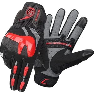 MC117W Kadın Yazlık Eldiven Kırmızı Likralı Kumaş ile Güvenli Sürüş İçin