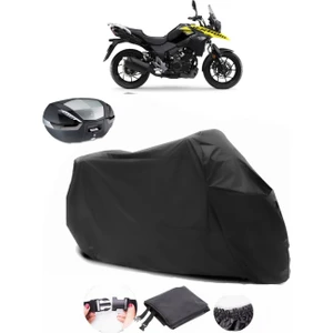 Suzuki V-Strom 250 Siyah Arka Çanta Uyumlu Motosiklet Branda Su Geçirmez Dayanıklı Kumaş