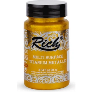 Multi Surface Titanyum Metalik Akrilik Boya Som Altın 90 cc