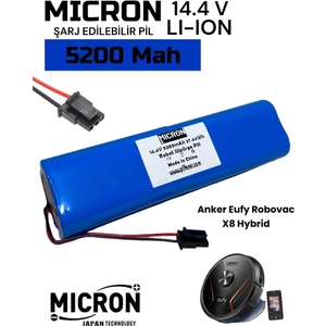 Anker Eufy Robovac X8 Hybrid Robot Süpürge Bataryası 14.4V 5200MAH Pil Uyumlu