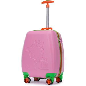 Disney Serisi 410 Pembe Kız Çocuk Valizi / Seyahat Bavulu