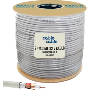 2+1 CCTV 0.50 Kamera Kablosu Gold 500 metre