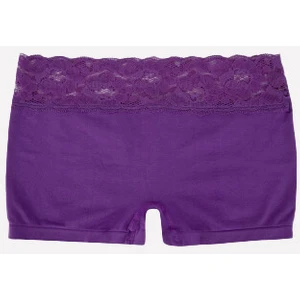 Nbb Mor Dikişsiz Ağlı Dantelli Şort Külot