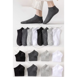 Unisex 8 Çift Pamuklu Basic Derbili Çorap