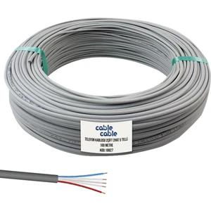 Telefon Kablosu 2 Çift 2 Hat 5 Telli 100 mt Cablecable