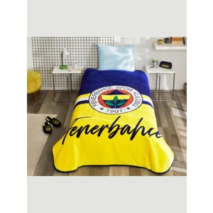 Lisanslı Battaniye Fenerbahçe Sarı Lacivert Tek Kişilik