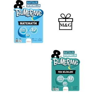 Günay Yayınları Bumerang 32’lik Haftalık Lgs 8. Sınıf Matematik ve Fen Bilimleri Deneme