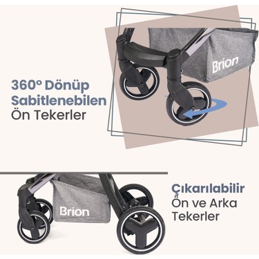 Brion Trendone Travel Sistem Bebek Arabası Antrasit Fiyatı