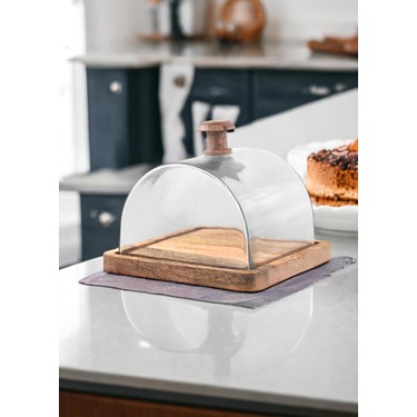 The Mia Madera Dikdörtgen Kek Saklama Fanusu 15 x 19 x 19 cm Fiyatı