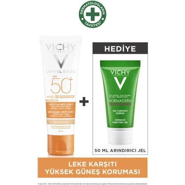 Vichy Ideal Soleil Leke Karşıtı Bakım ve Güneş Koruma