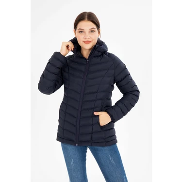 G-Fox Kadın Kısa Sabit Kapşonlu Dolgulu Spor Şişme Mont 8639 Fiyatı