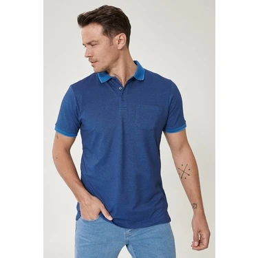 AC&Co / Altınyıldız Classics Erkek Çekmeyen Pamuklu Kumaş Regular Fit Rahat Kesim Laci-indigo