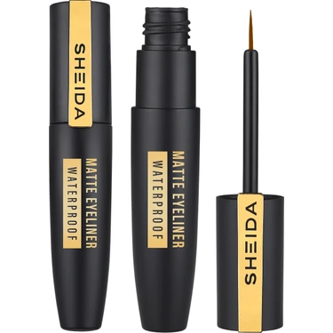 Sheida Suya Dayanıklı Yoğun Pigmentli Siyah Eyeliner - Intense Waterproof Matte Eyeliner